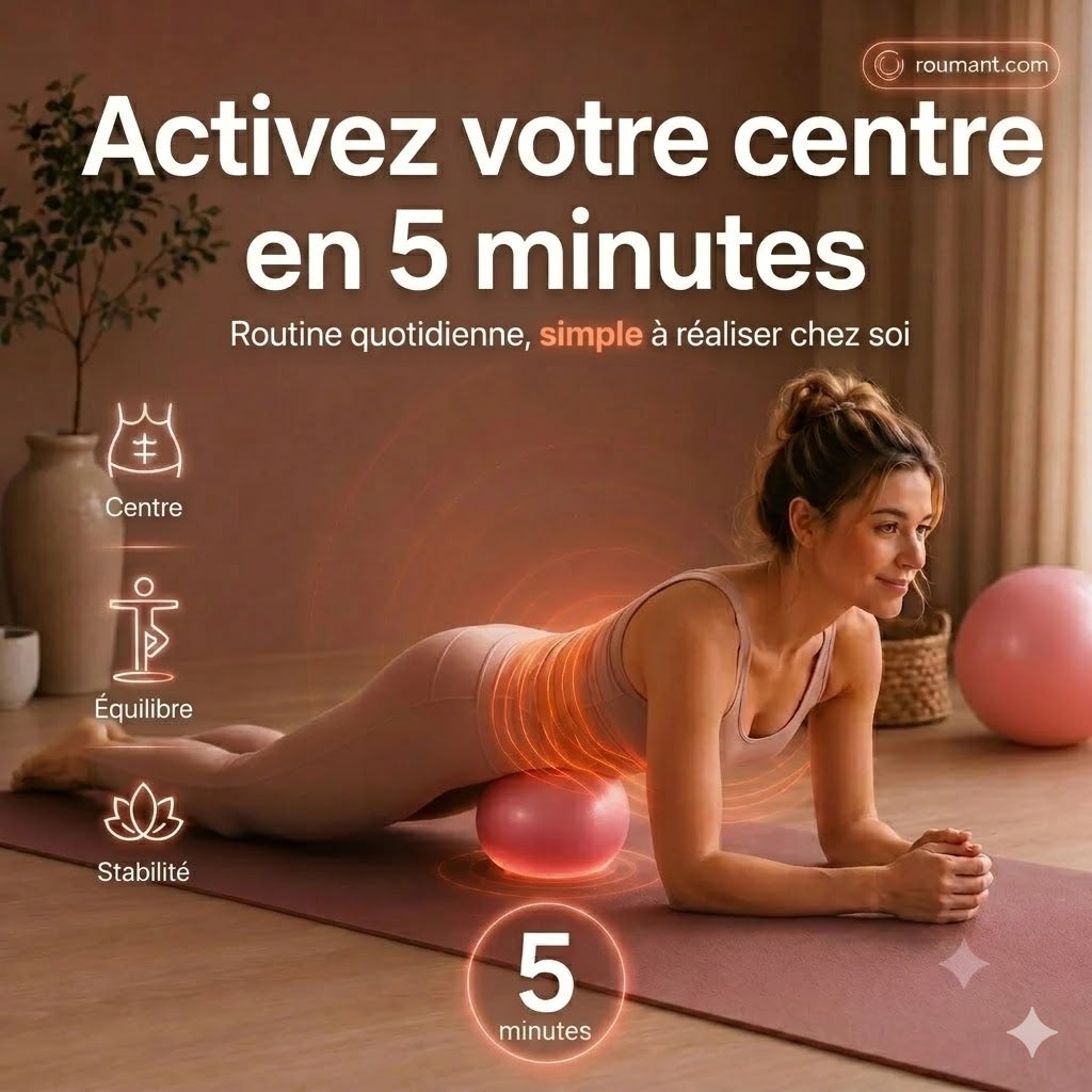 Ballon de pilates 15 cm – anti-éclatement, antidérapant en nid d'abeille, portable