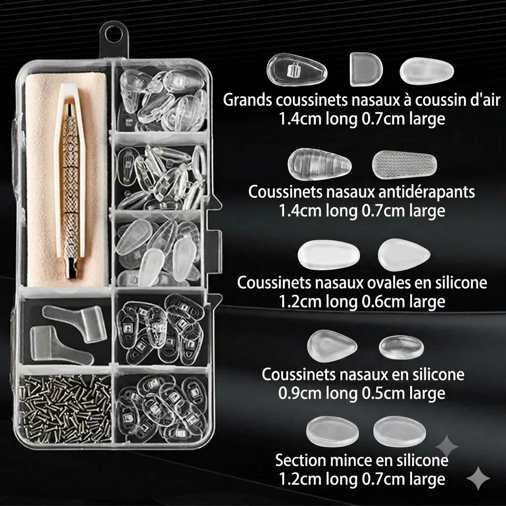 Kit de réparation pour plaquettes de lunettes
