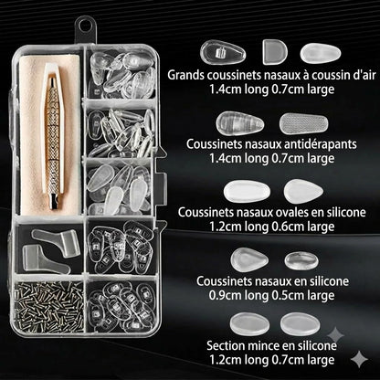 Kit de réparation pour plaquettes de lunettes