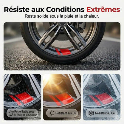 Liserets de jante réfléchissants pour roues de voiture
