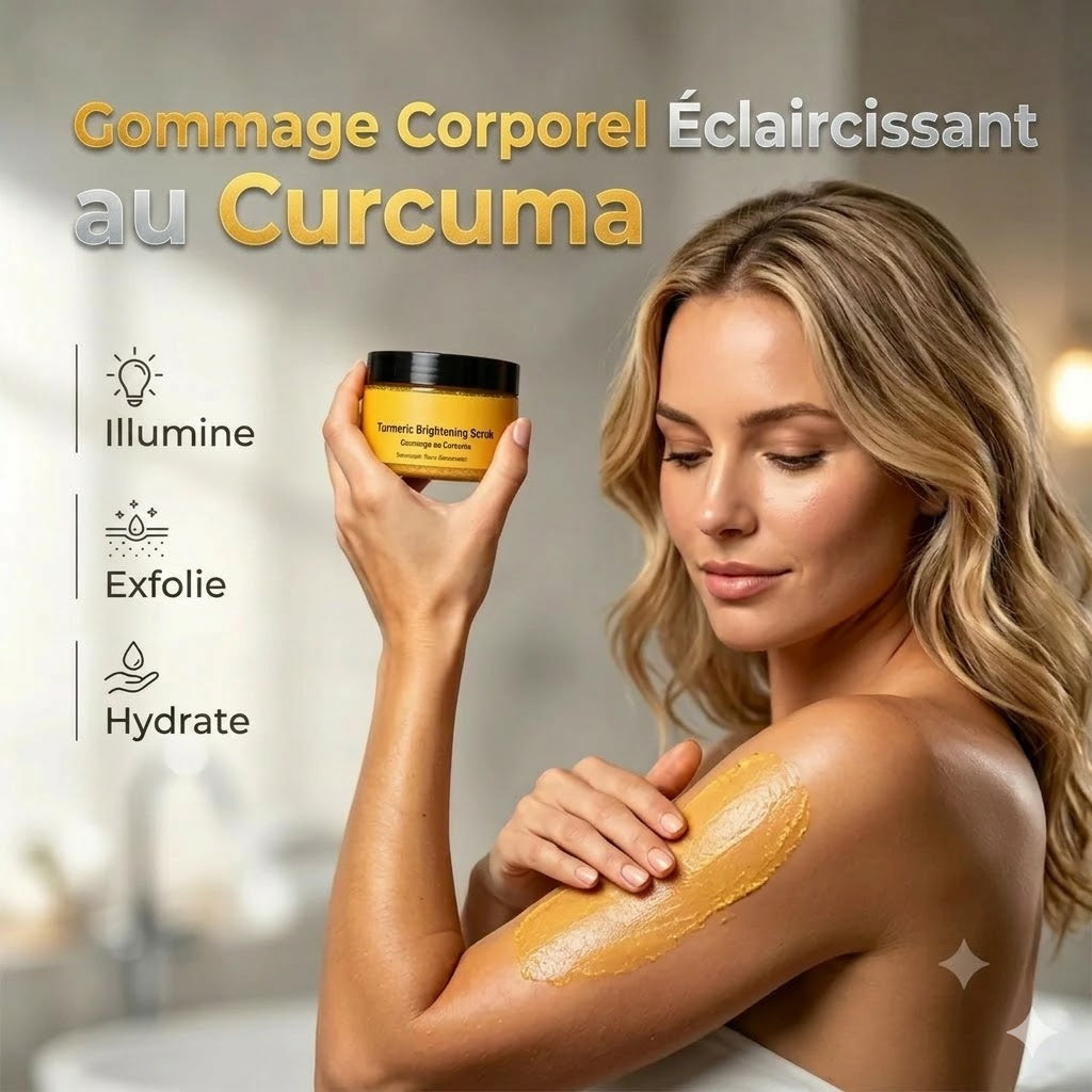 Gommage Corporel au Curcuma – Stimule la Peau avec une Exfoliation Douce et une Hydratation Intense