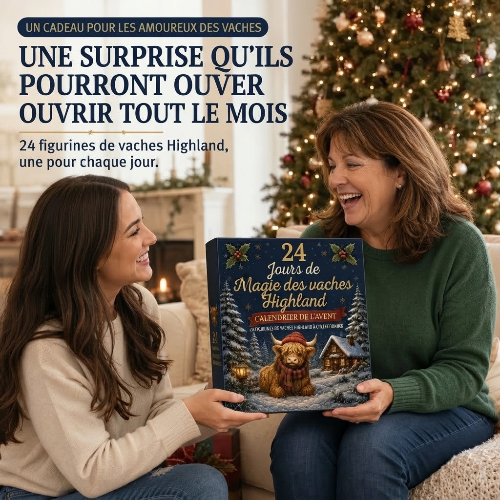 Calendrier de l’Avent 4 jours avec vache Highland