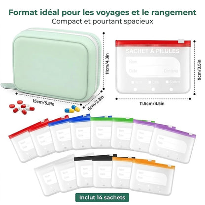 Pochettes étanches pour médicaments avec code couleur