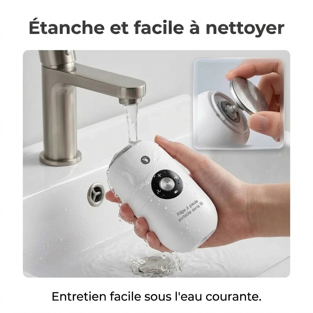 Râpe électrique pour les pieds et les callosités