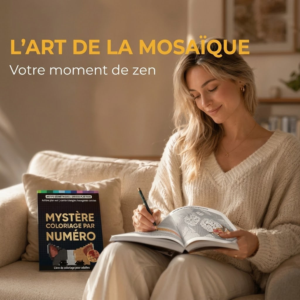 Livre de coloriage Mystery Mosaics par numéros
