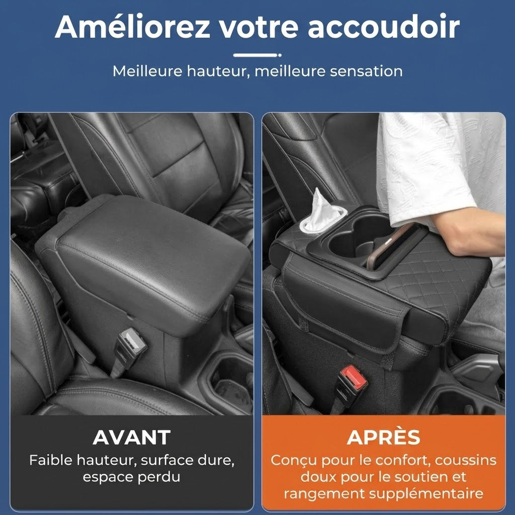 Organiseur 5 en 1 pour console centrale de voiture