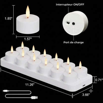 Bougies LED rechargeables