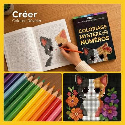 Livre de coloriage Mystery Mosaics par numéros
