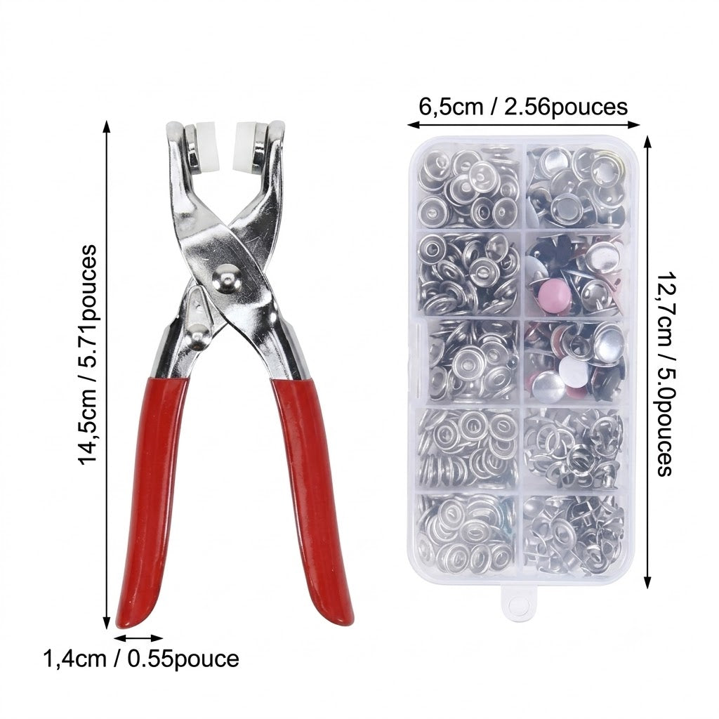 ButtonSnap Boutons Décoratifs Interchangeables pour Vêtements