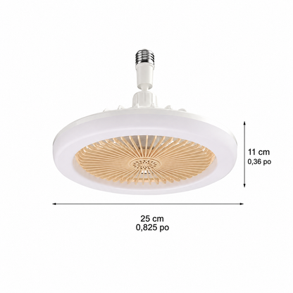 Ventilateur de plafond 2 en 1 avec lampe LED et télécommande