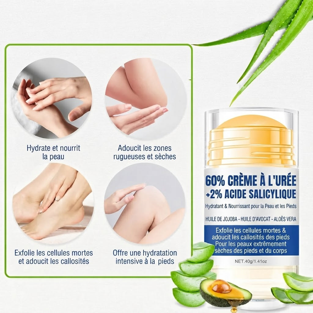 Crème hydratante pour les pieds contre les crevasses
