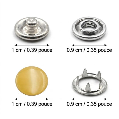 ButtonSnap Boutons Décoratifs Interchangeables pour Vêtements