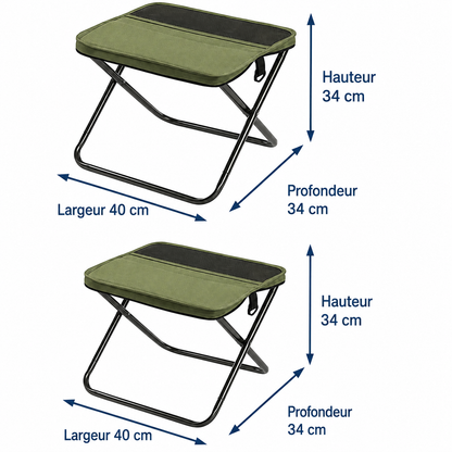 Tabouret pliable avec sac de transport pour les déplacements