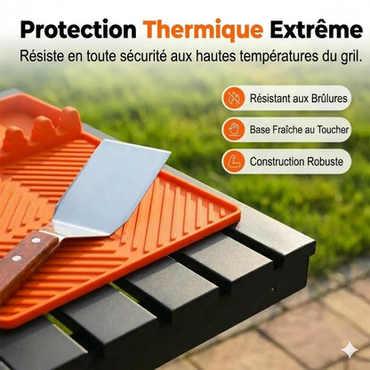 Tapis de cuisson en silicone de haute qualité pour tablette latérale – protège contre la graisse et les éclaboussures