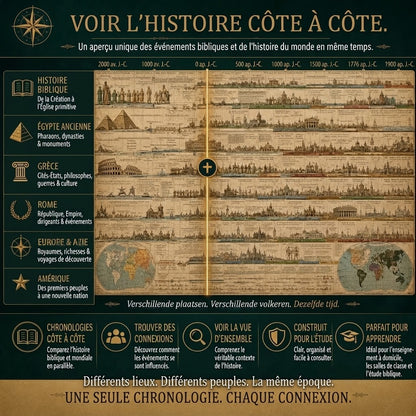Carte chronologique historique dépliable