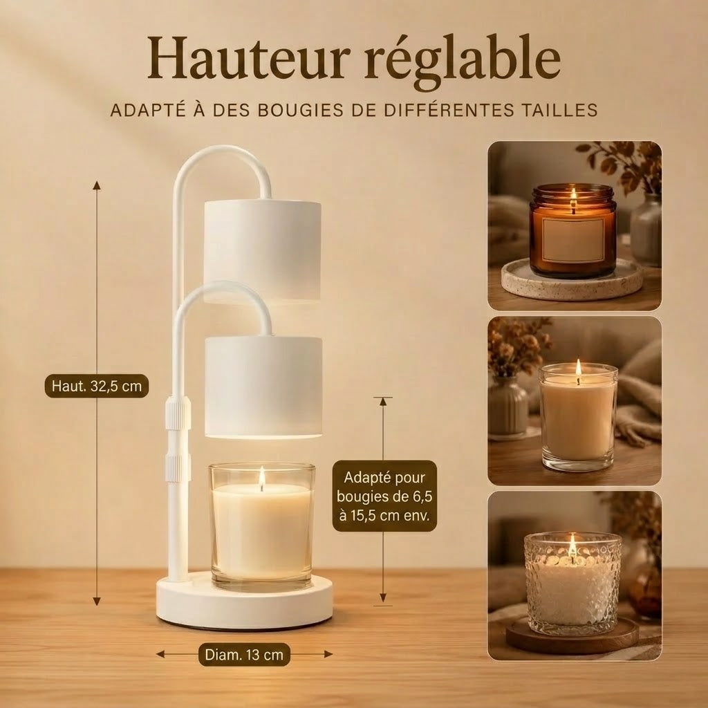 Lampe chauffe bougie sans flamme nue