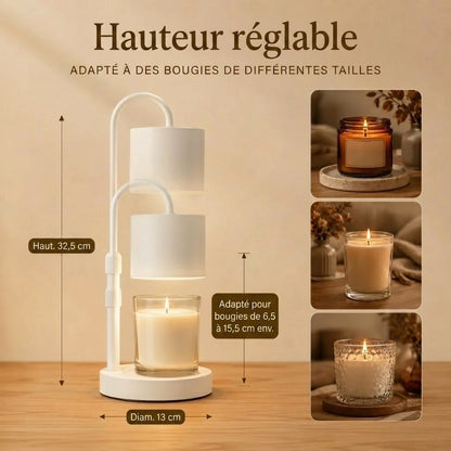 Lampe chauffe bougie sans flamme nue