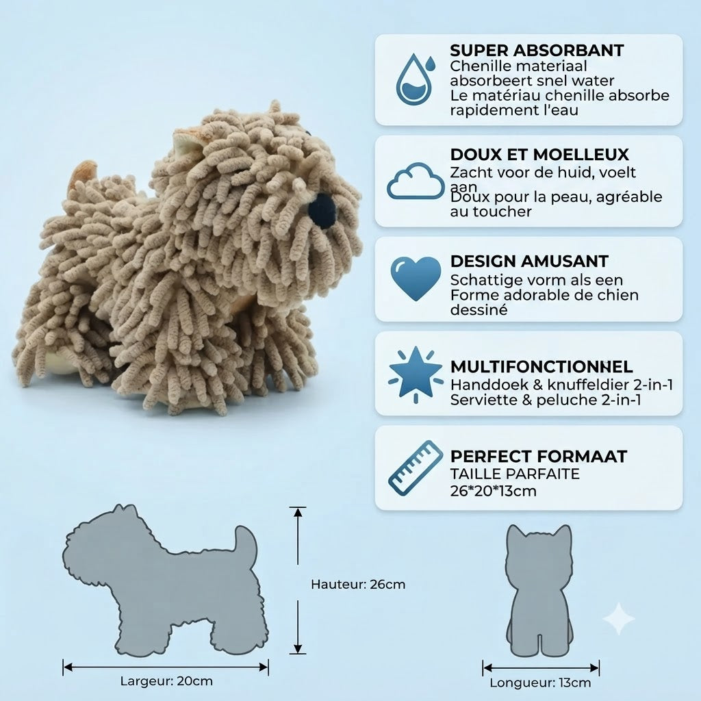 Serviette en microfibre pour chiens
