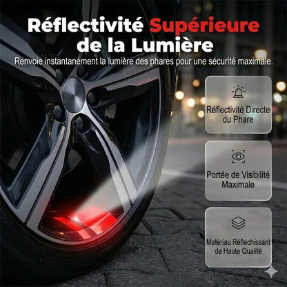 Liserets de jante réfléchissants pour roues de voiture