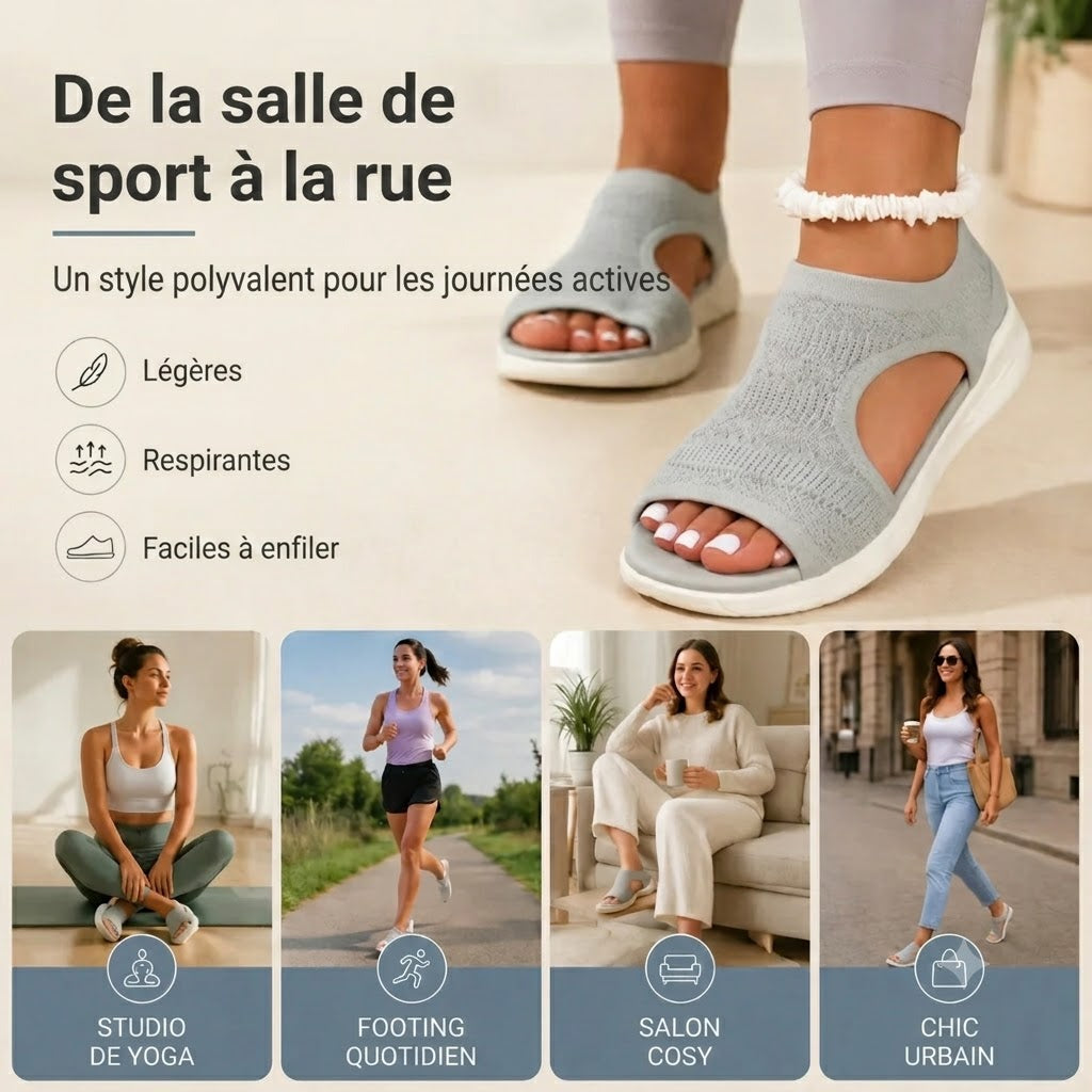 Sandales confortables pour femmes – Respirantes et légères