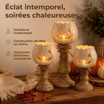 Bougeoir citrouille pour Halloween