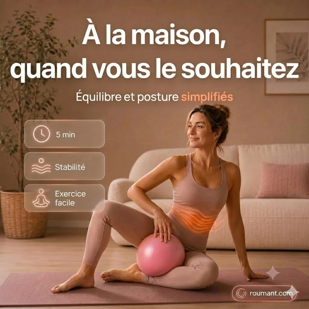 Ballon de pilates 15 cm – anti-éclatement, antidérapant en nid d'abeille, portable