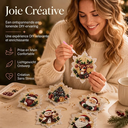 Kit créatif DIY de boules de Noël avec perles et acrylique