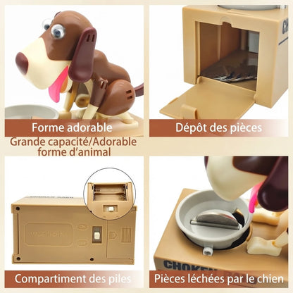 Tirelire chien robot électronique pour enfants