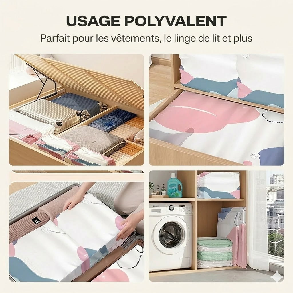 Sacs sous vide sans pompe