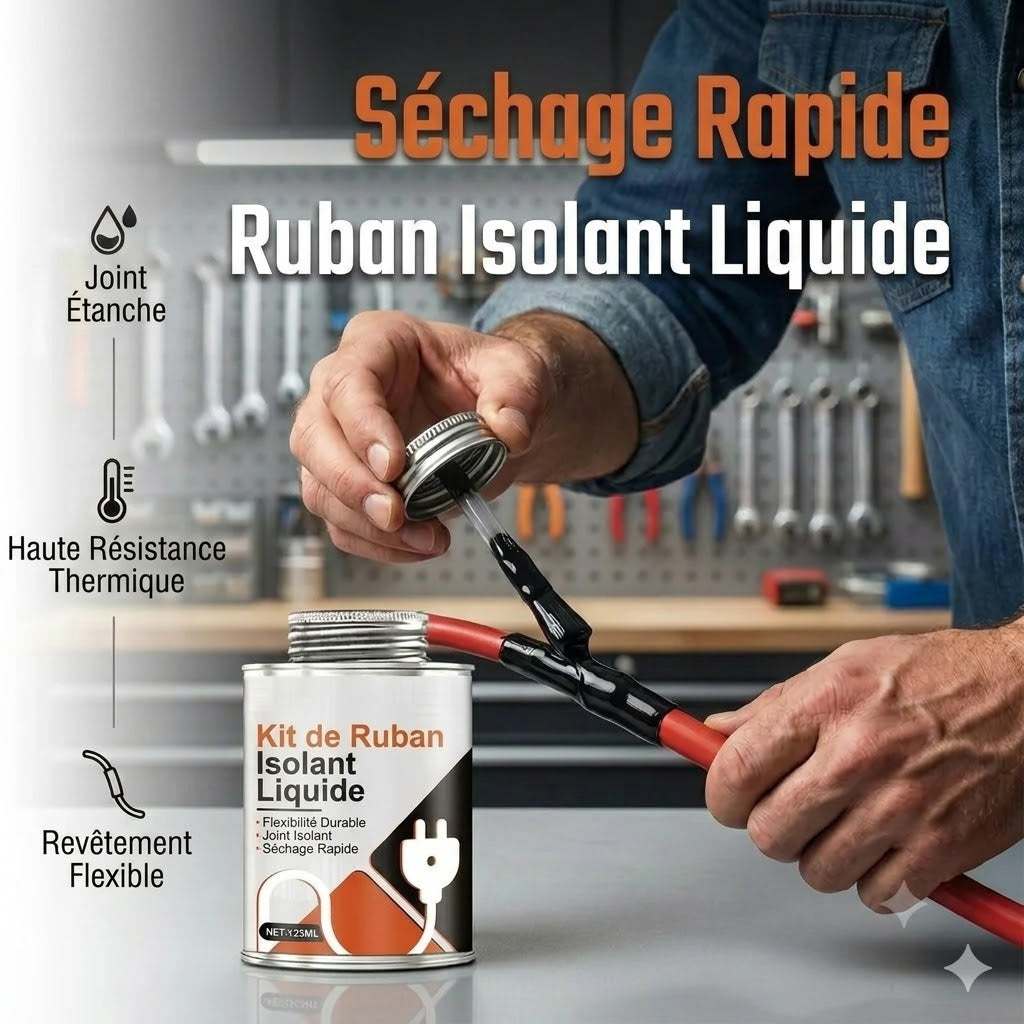 Ruban isolant électrique liquide et mastic d'étanchéité