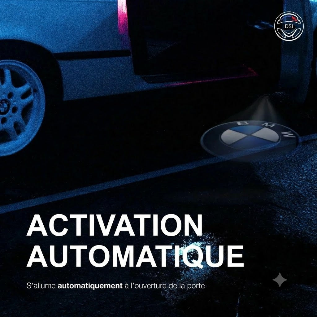 Projecteur de logo pour voiture – Illuminez votre entrée avec un logo élégant