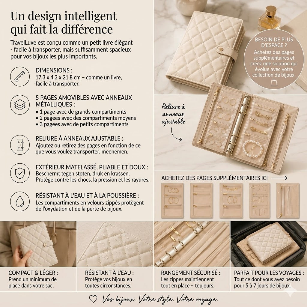 Boîte À Bijoux TravelLuxe – Compacte Et Toujours Organisée