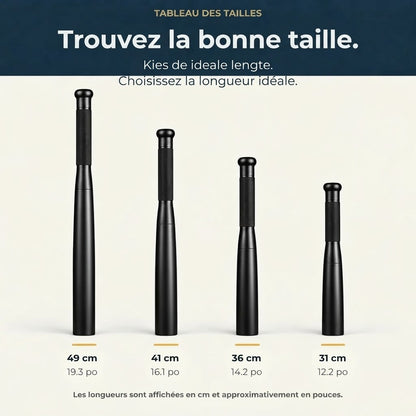 Batte de baseball en aluminium avec lampe torche