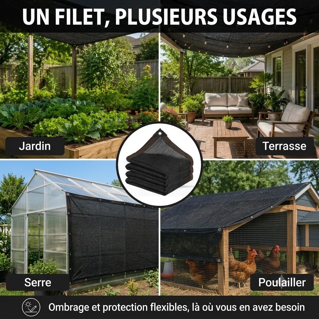 Filet brise-vue anti-soleil