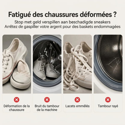 Sac de lavage en maille pour chaussures en machine