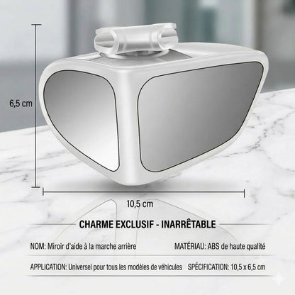 Rétroviseur double lentille avec vue d'angle mort réglable à 360°