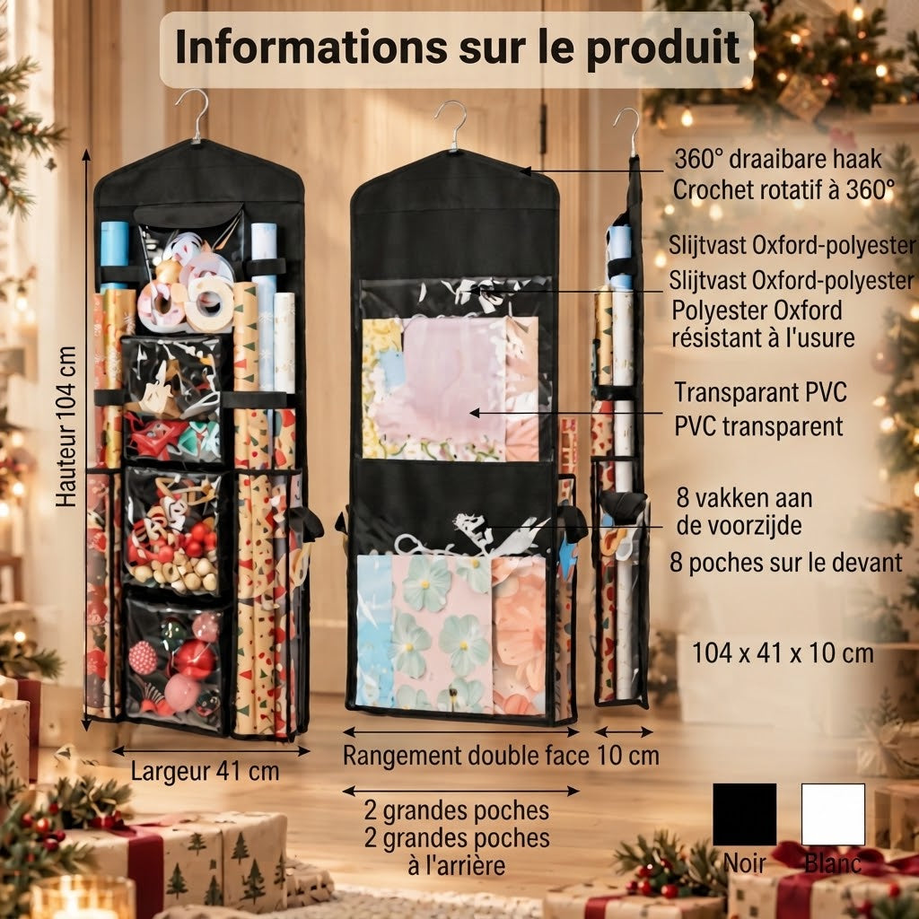 Organisateur suspendu Wrap Ready pour emballage cadeau