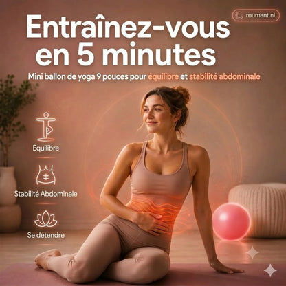 Ballon de pilates 15 cm – anti-éclatement, antidérapant en nid d'abeille, portable