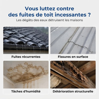 Mastic d’étanchéité transparent et imperméable pour toiture avec pinceau