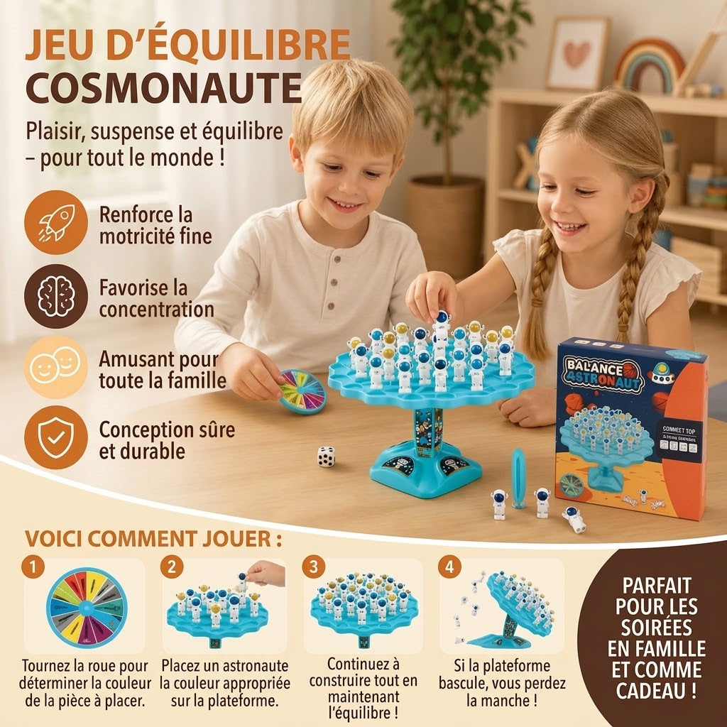 Jeu d’équilibre astronaute comme jouet STEM interactif