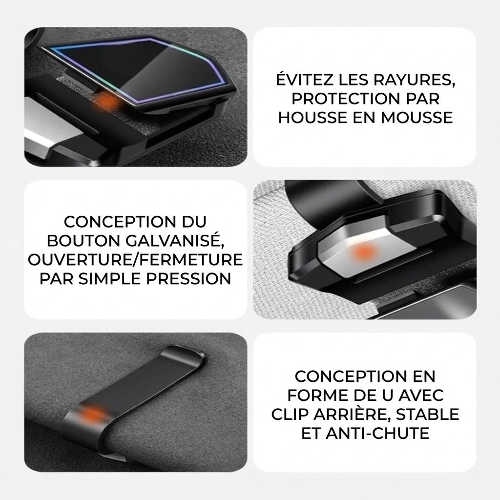 Porte-lunettes magnétique pour voiture