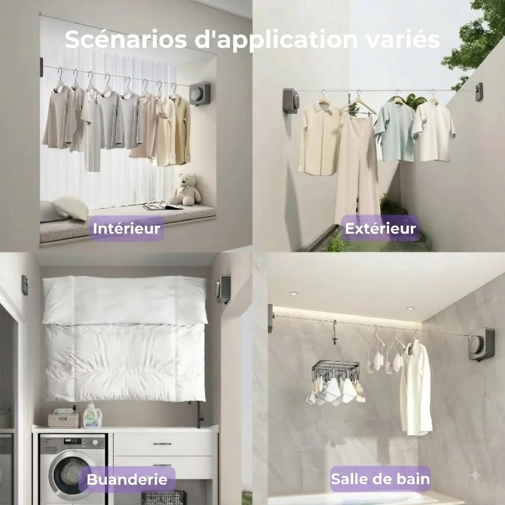 Corde à Linge Compacte