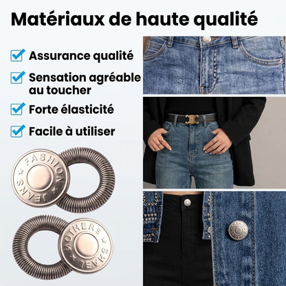 Rallonges de bouton en métal pour pantalon lot de 10
