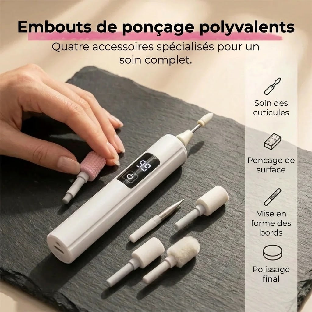Ponceuse à ongles électrique avec réglage numérique de la vitesse