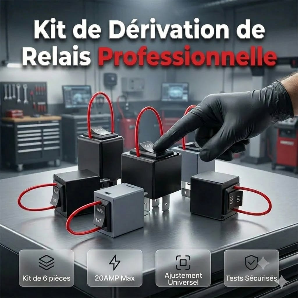 Kit de test pour relais automobiles avec câbles de démarrage