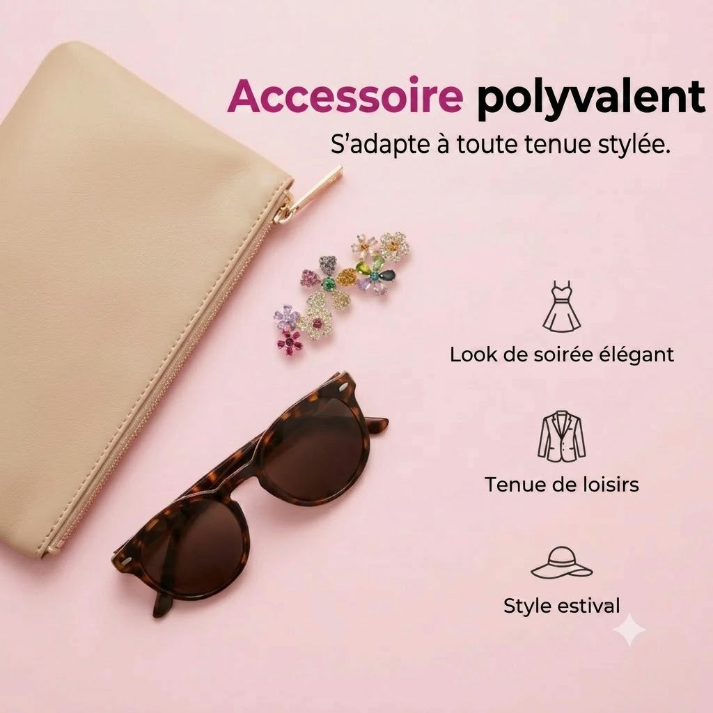 Lot de 2 boucles d’oreilles fleur