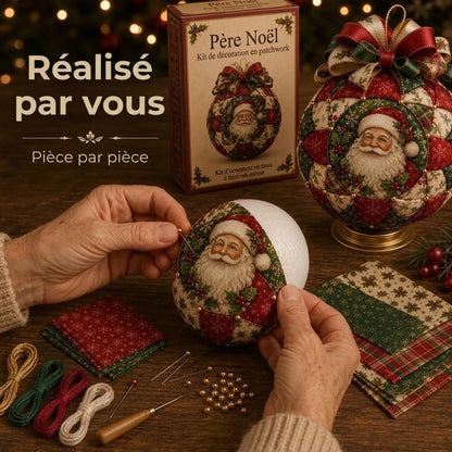 Kit DIY de boules de Noël en patchwork