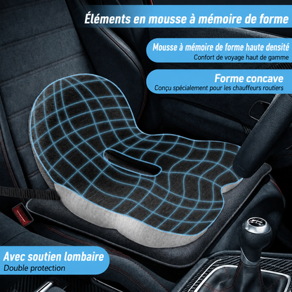 Coussin de siège antidérapant en mousse à mémoire de forme