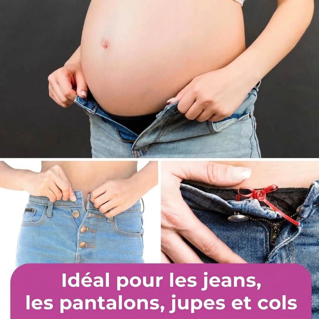 Rallonges de bouton en métal pour pantalon lot de 10