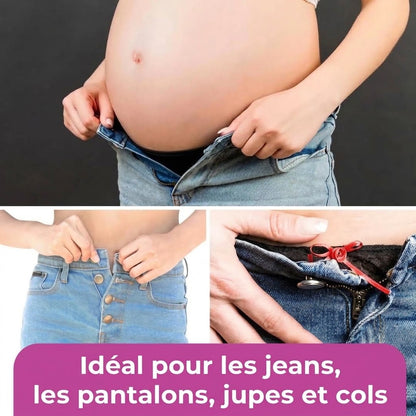 Rallonges de bouton en métal pour pantalon lot de 10